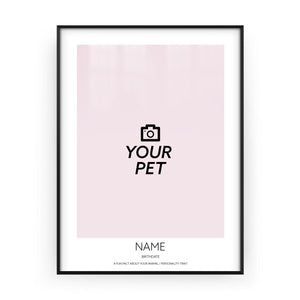 Create Your Own Pet Frame - Realistic - Framed